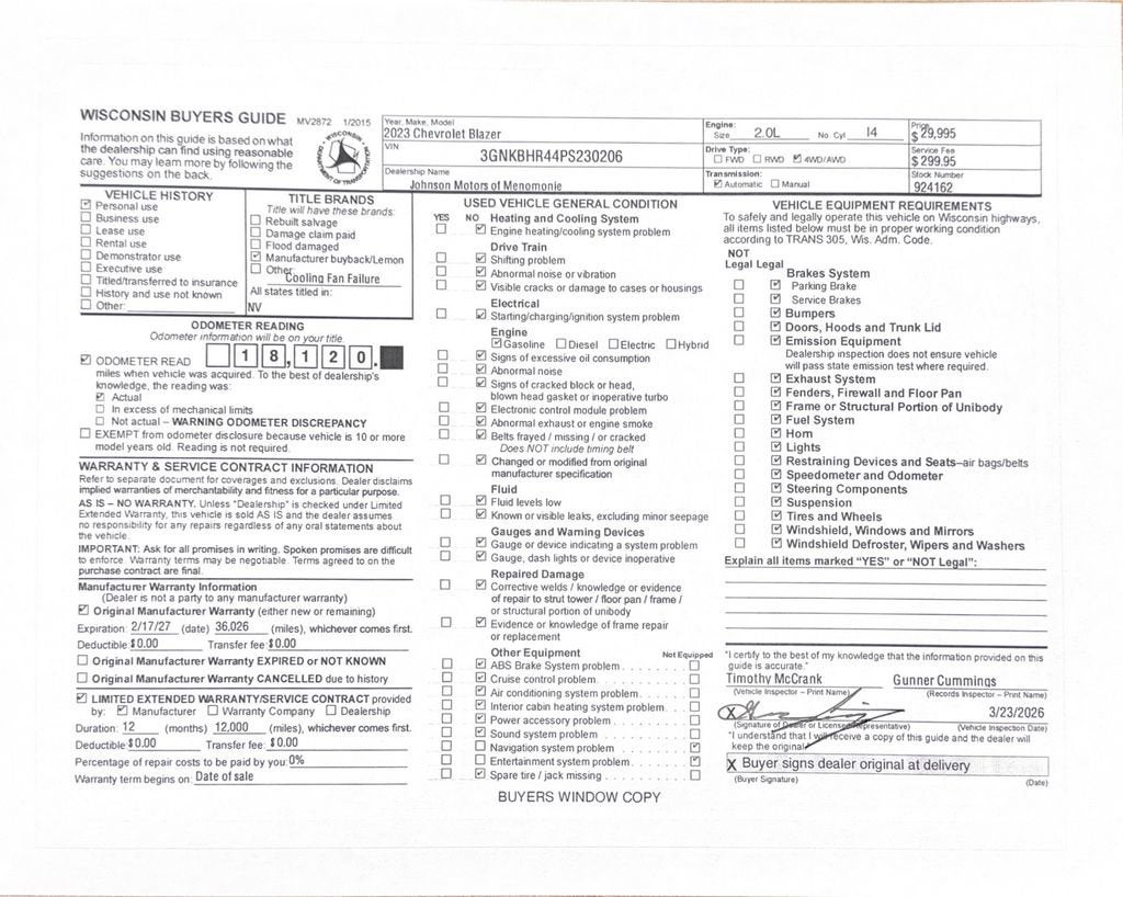 2023 Chevrolet Blazer 2LT