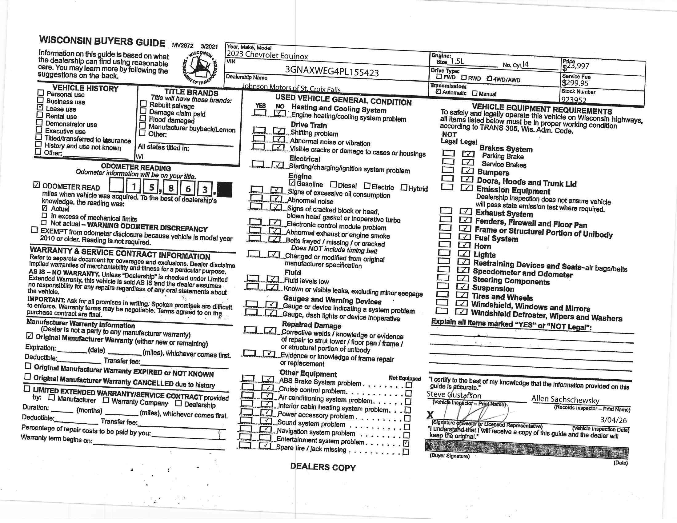 2023 Chevrolet Equinox RS