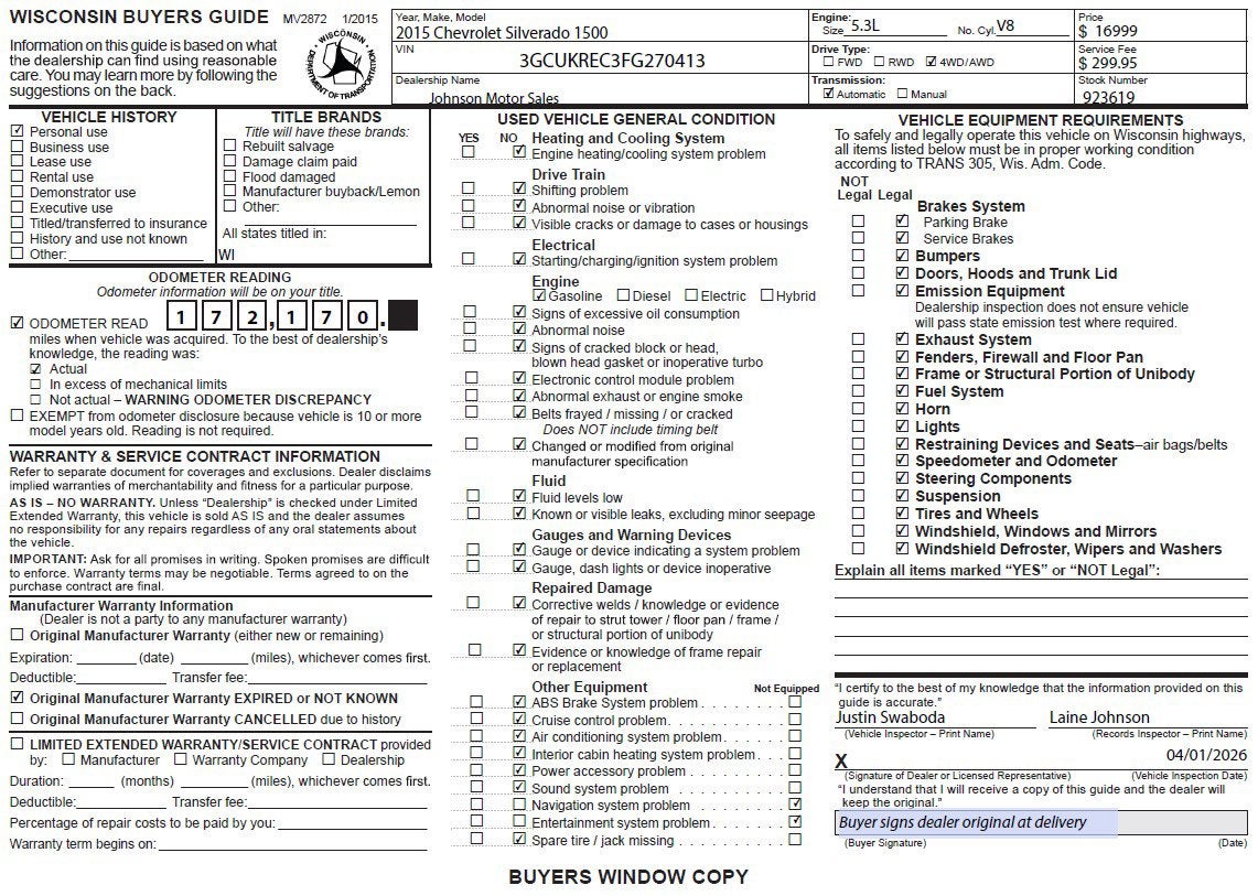 2015 Chevrolet Silverado 1500 LT