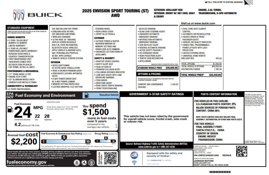 2025 Buick Envision Sport Touring