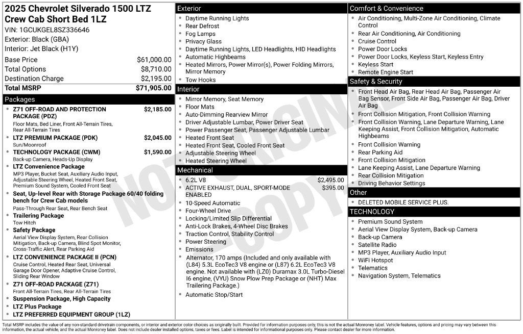 2025 Chevrolet Silverado 1500 LTZ
