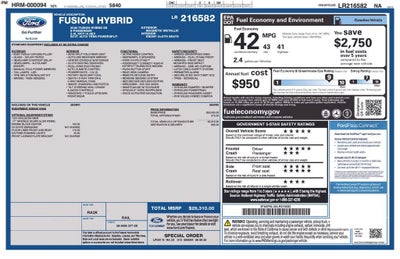 2020 Ford Fusion Hybrid SE