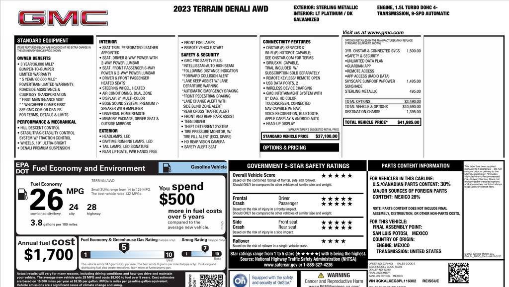 2023 GMC Terrain Denali