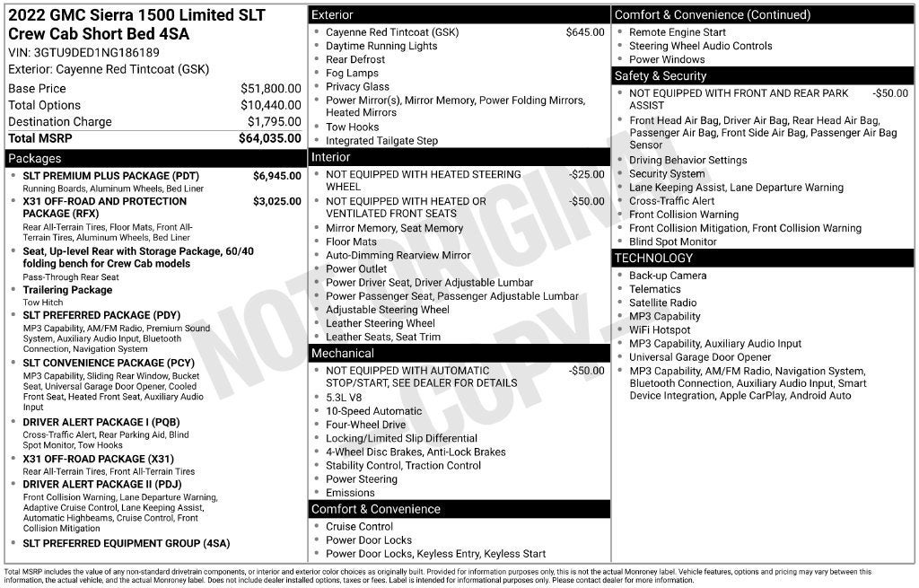 2022 GMC Sierra 1500 Limited SLT