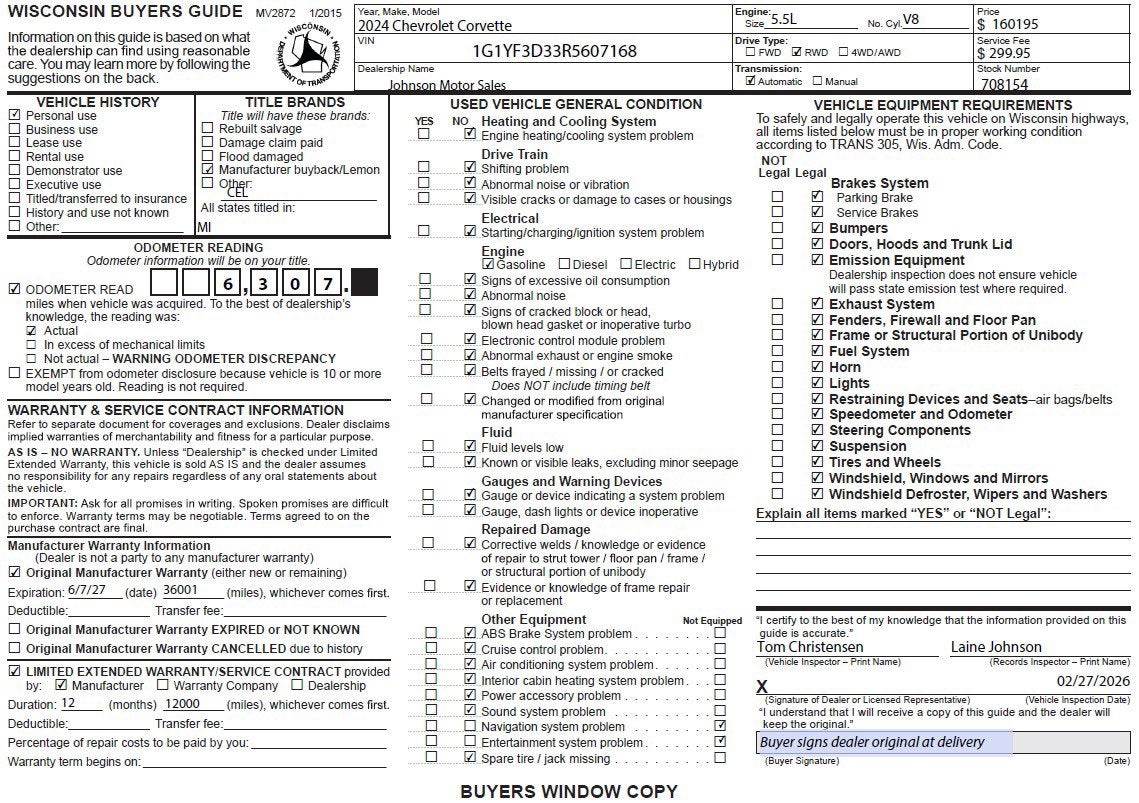 2024 Chevrolet Corvette 3LZ