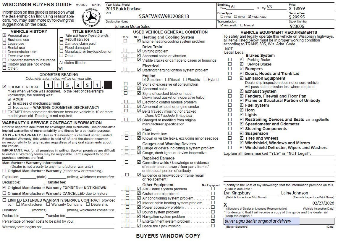 2019 Buick Enclave Essence